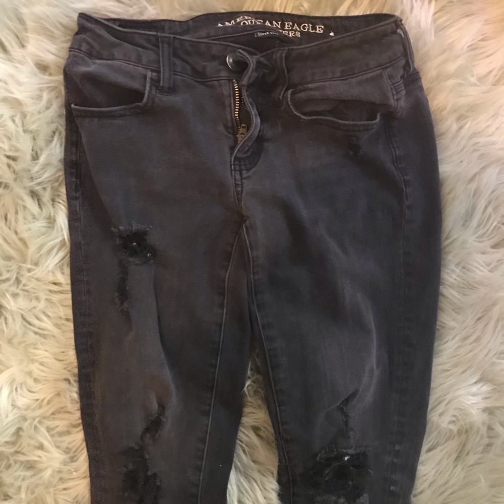 Black ripped jeans
